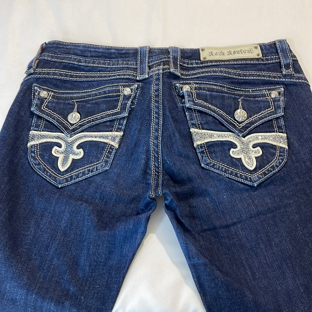 ROCK REVIVAL SIZE 30 , SEE MEASUREMENTS, Classic Blue Denim Women's Jeans - Picture 11 of 12
